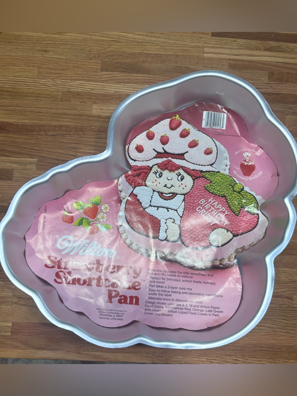 Vintage Wilton Strawberry Shortcake Cake Pan Original Insert 1980s Bake